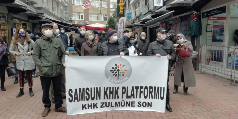 Samsun KHK Platformu ile Emek ve Demokrasi Platformundan Gergerlioğlu’na destek.