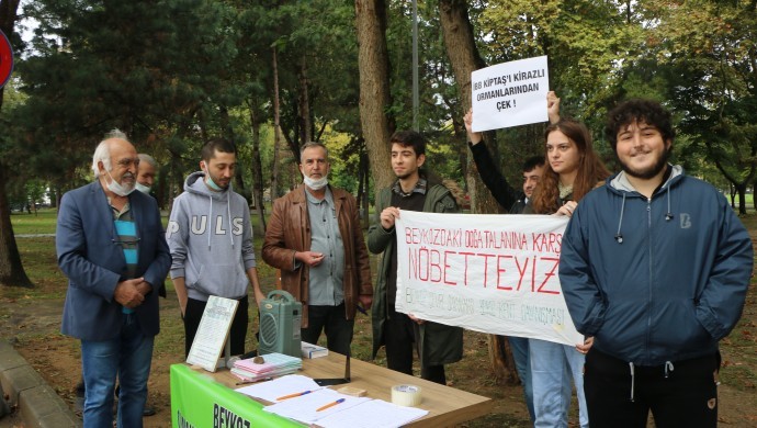 Beykoz Çevre Dayanışması ve Beykoz Kent Dayanışması gönüllüleri,halkı orman talanına karşı mücadeleye çağırdı