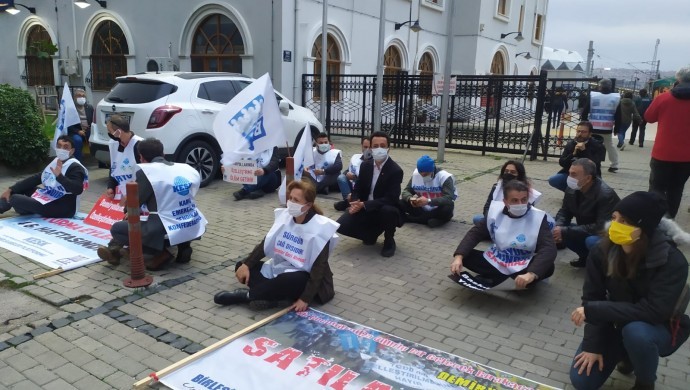 Birleşik Taşımacılık Çalışanları Sendikası’nın (BTS) üyelerinin sürgününe karşı başlattığı oturma nöbeti 46’ncı haftasında